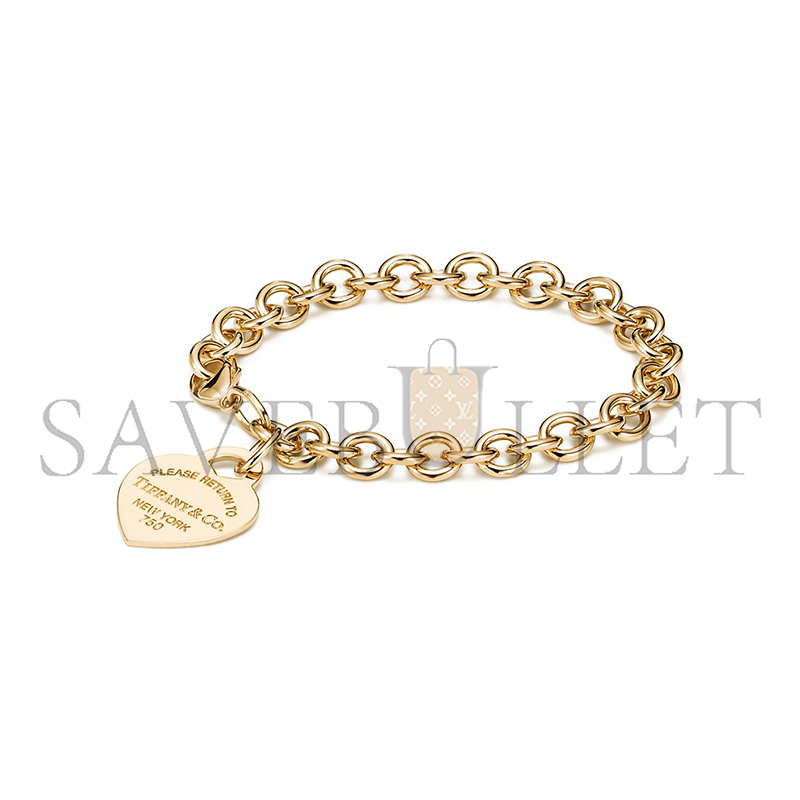 TIFFANY HEART TAG BRACELET IN YELLOW GOLD, MEDIUM 60139692